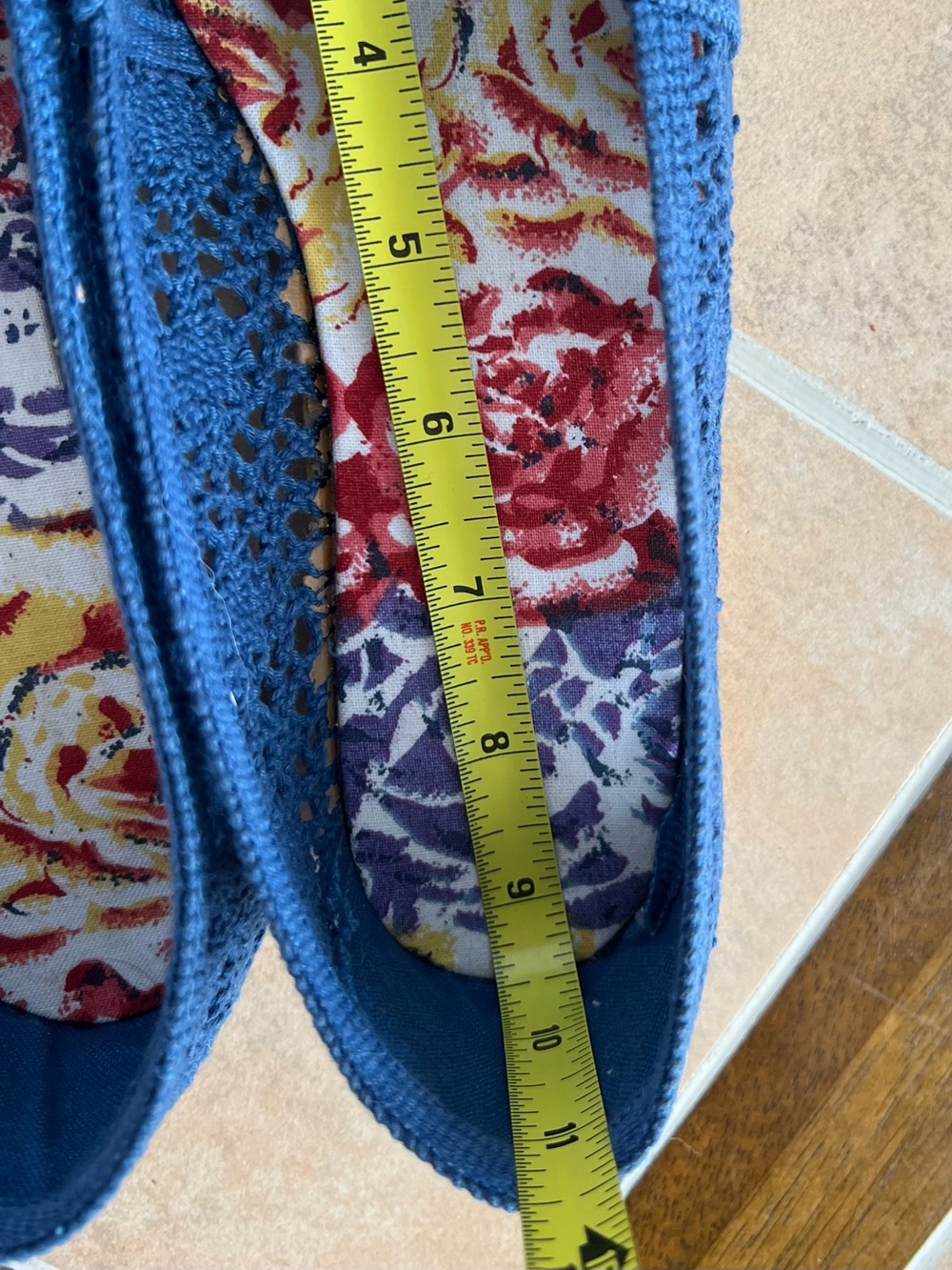 Soho Crochet Ballet Flats Slip On Shoes Blue Women’s 7.5 - Picture 11 of 11